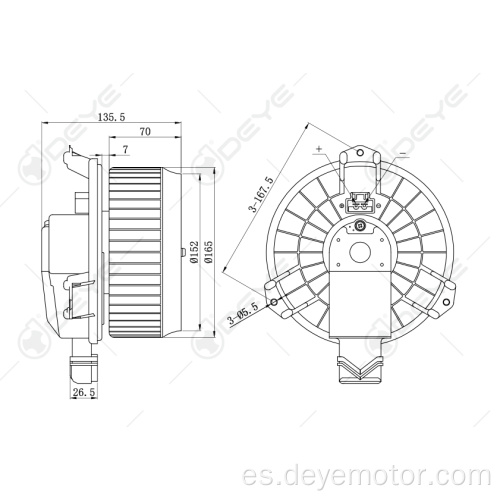 Nuevo motor de ventilador de 12v dc de diseño para FORD